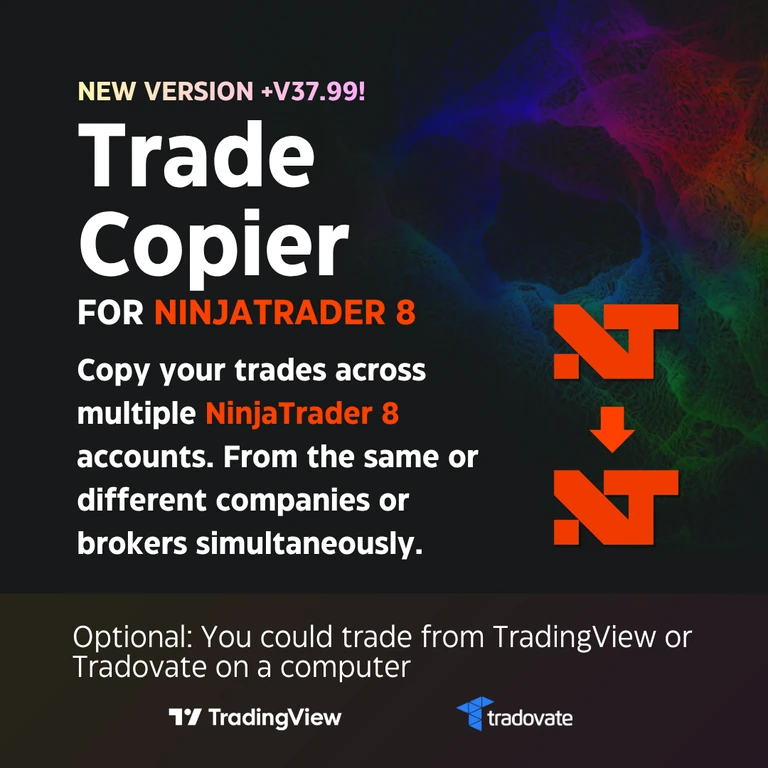 Trade Copier for NinjaTrader 8/TradingView/Tradovate