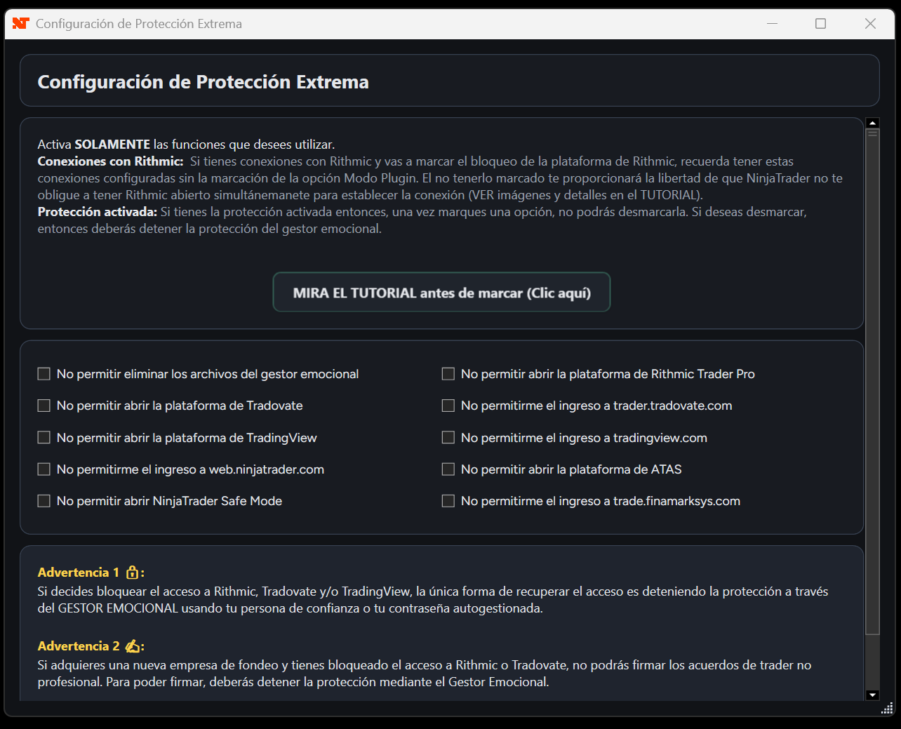 Gestor emocional para NinjaTrader 8 - Image 9